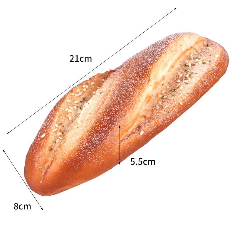 Umělý chléb Dort Toast Měkký PU Model bagety Potravina Falešný chléb Simulační ozdoby Pekárna Dekor Fotografie Rekvizity