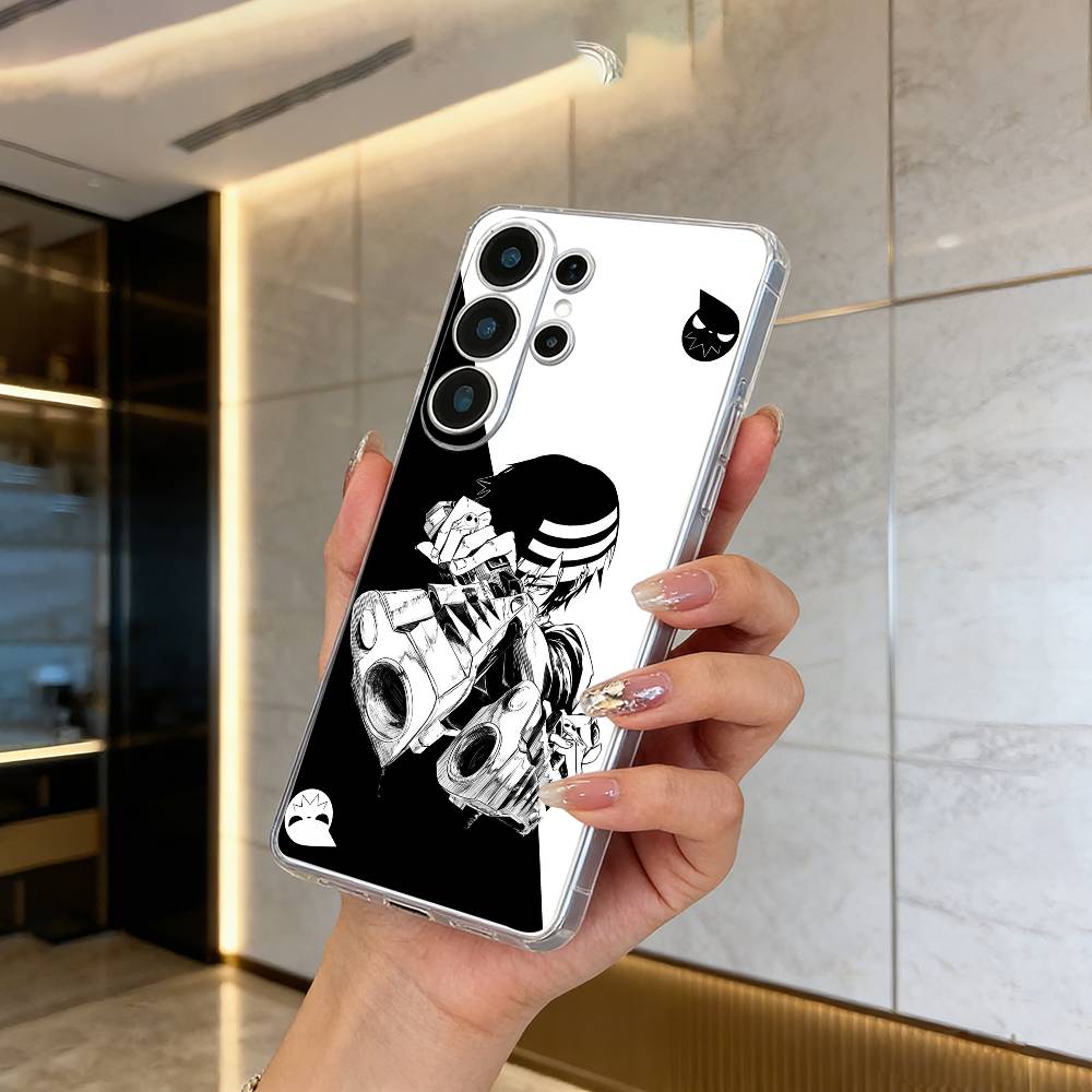 Anime-S-Soul -E-Eater Clear Soft Silicone Phone Case forSamsung S25, S24, S21, S22, S23, S30, Ultra, S20, Plus