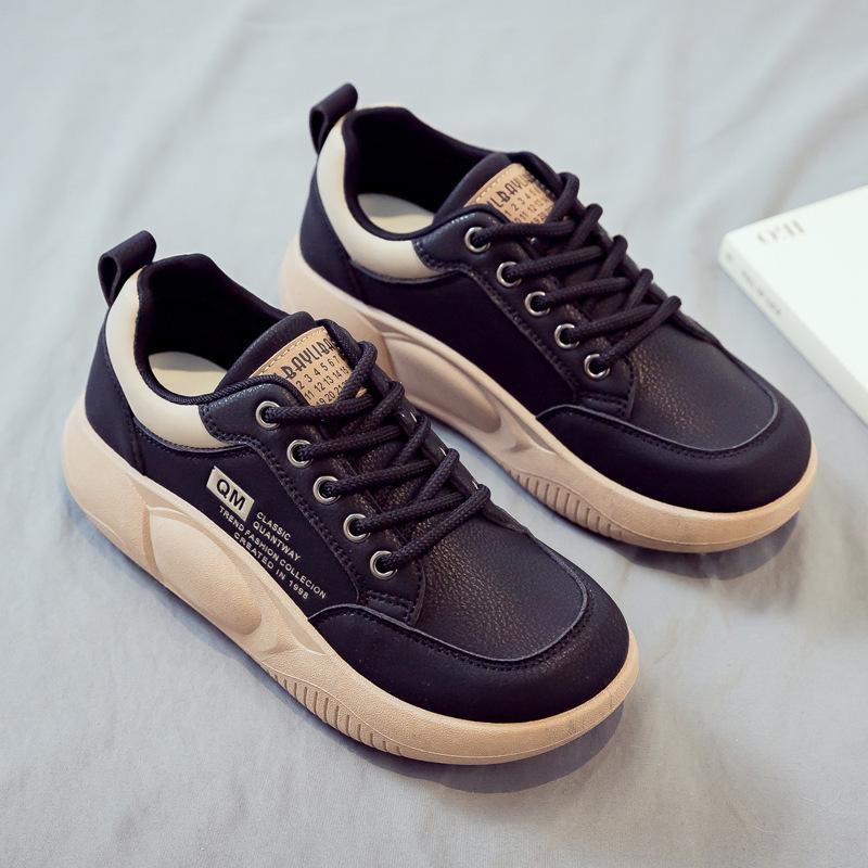 2025 Spring Little White Shoes Women's Shoes New Korean Version Student Thick-soled Heightening Board Shoes Soft-soled Casual Shoes Mother Breathable