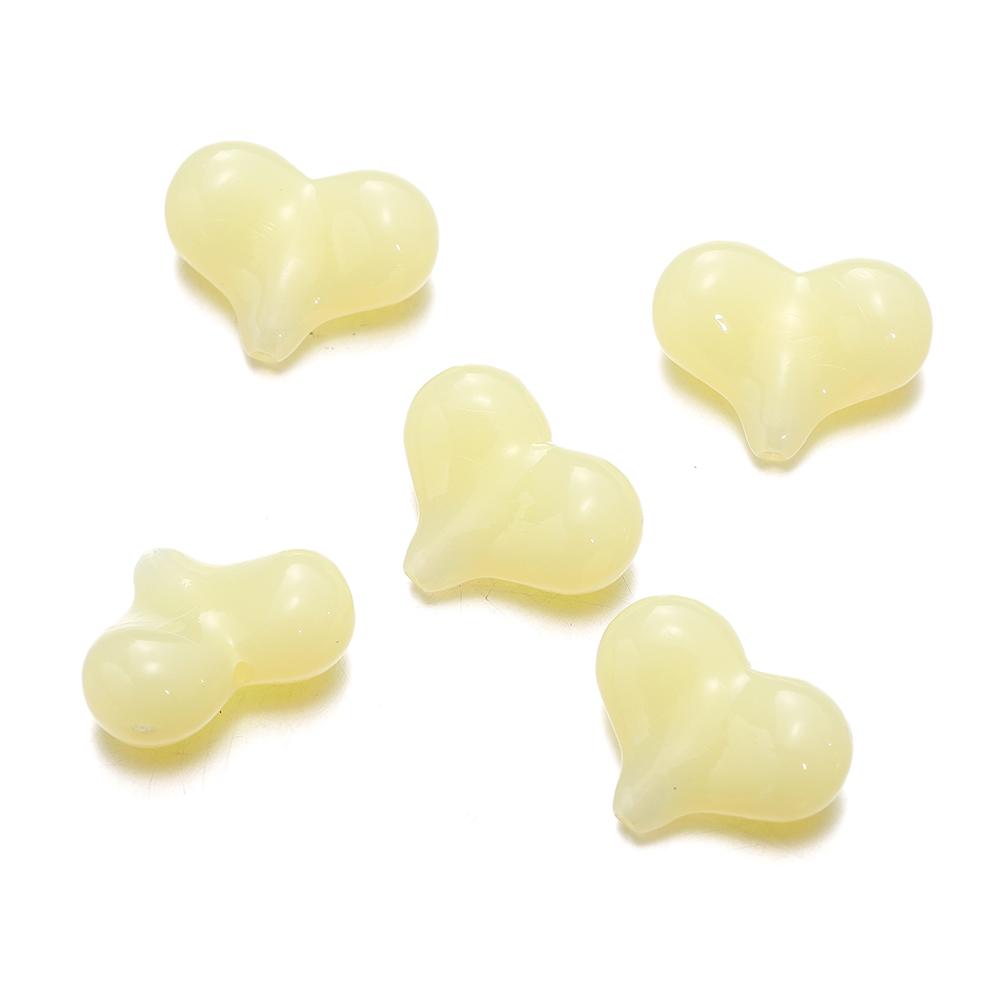 10pcs/lot Acrylic Jelly Colored Heart Shape Beads Bracelet Loose Beads For DIY Jewelry Making Necklace Craft Accessories