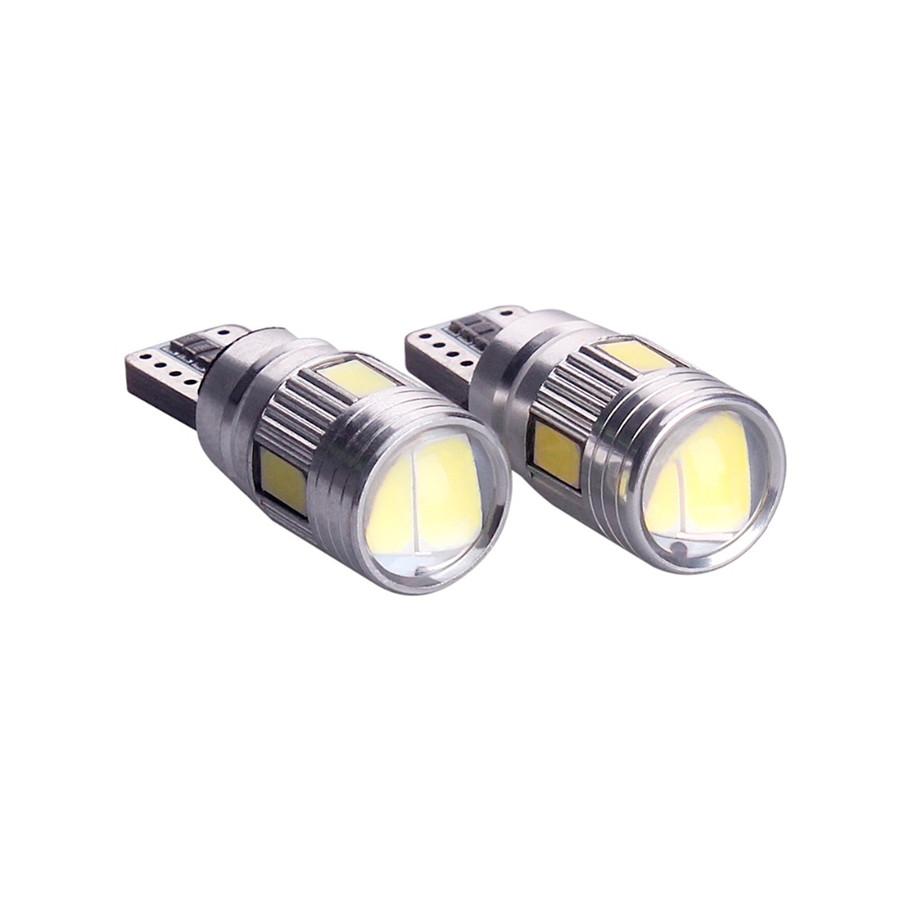 10Pcs T10 6SMD 5630 LED Bulb White For Car Roof Reading Light License Plate Lamp