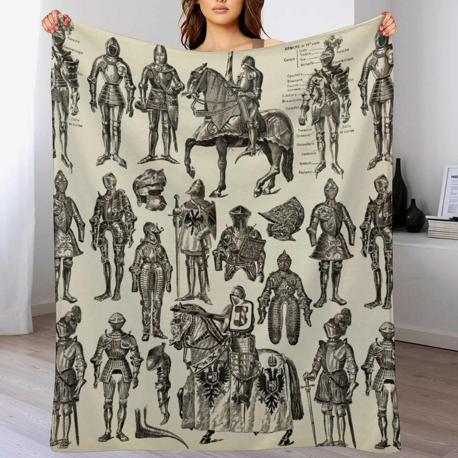 

Medieval Knight Throw Blanket Soft Cozy Blanket for Pet Kids Adults 102x76cm(40x30in)
