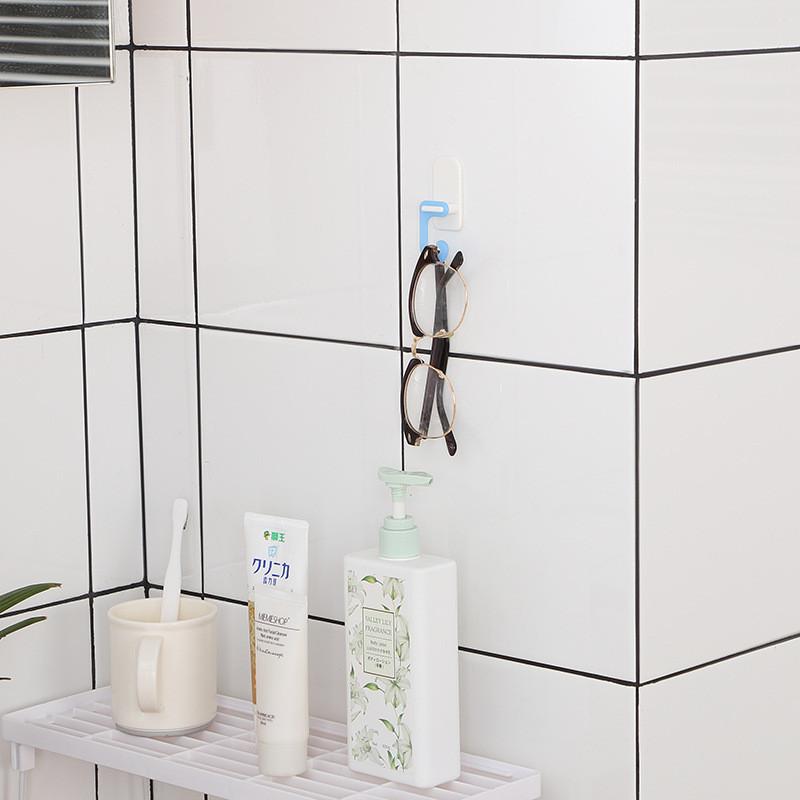 Adhesive Plastic Hooks Wall Mounted No Drill Installation Modern Home Decor