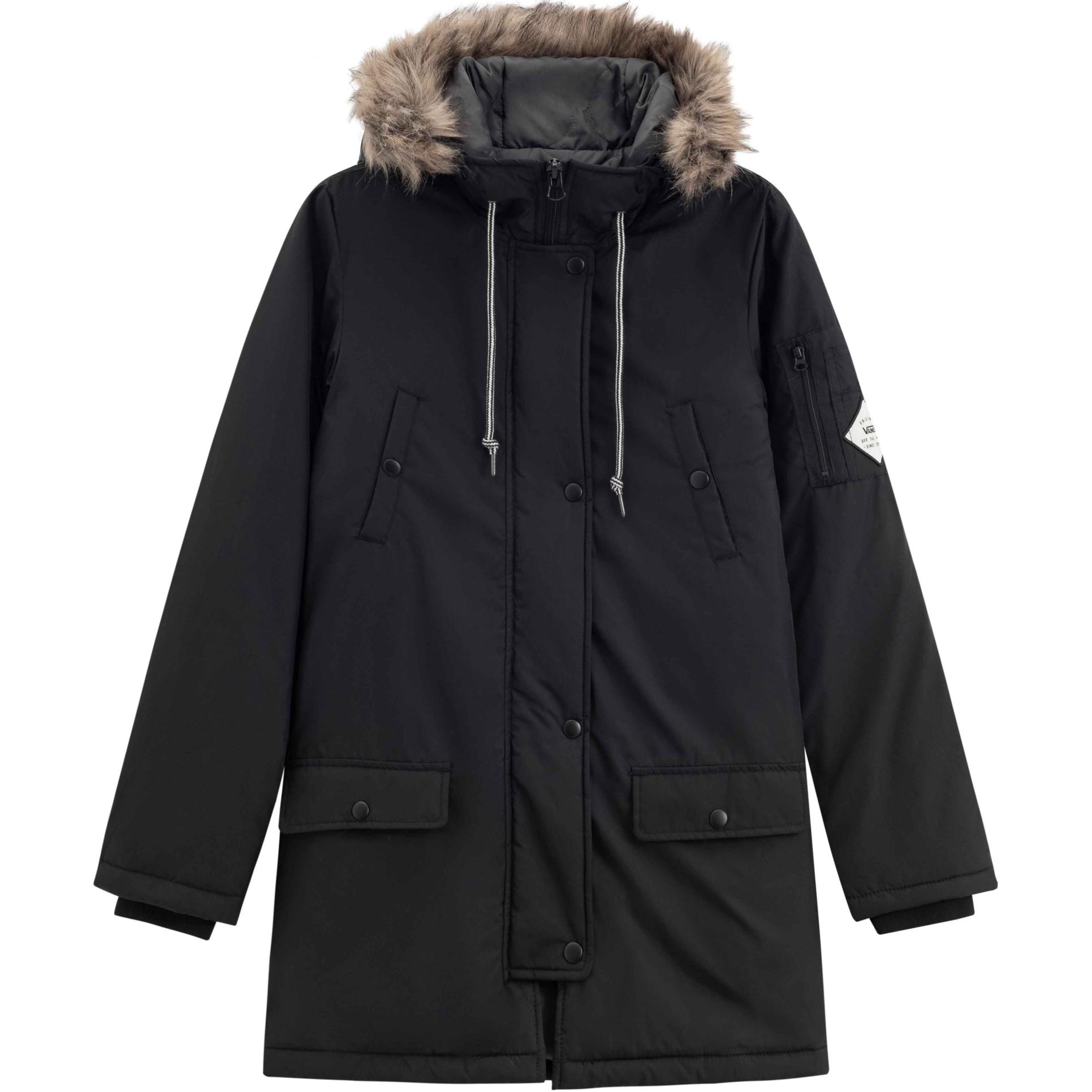 

Vans Hooded Warm Windbreaker Jacket Men Jackets Black VN0A2XDDBLK S