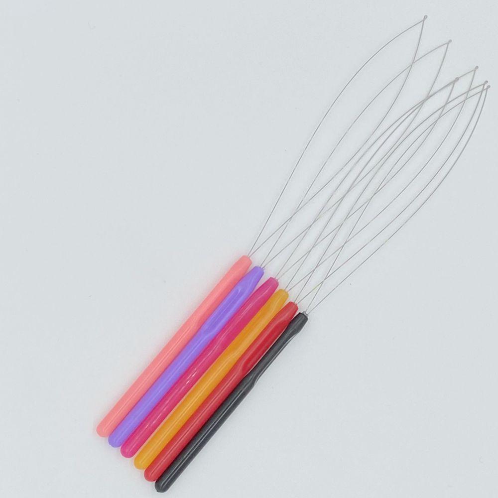 40 Pcs Plastic Handle Loop Pulling Needle Micro Ring Hair Extension Threader