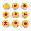 Metal Pastry Cookie Cutter Set Mini Christmas Sandwich Biscuit Baking Molds Xmas Tree Snowflake Gingerbread Shape Cakes Decor