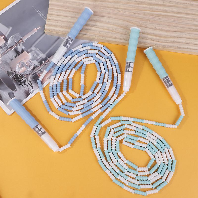 2.8M Skill Jumping Bamboo Jump Rope Pvc Beginners Soft Beaded No Tangle Segmented Fitness Workout Jump Rope Writable Names
