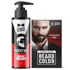 Natural Black Beard Color For Men 60ml With Godfather Beard Color 60ml ,Beard Wash 100ml   Beard Dye Kit No Stain Apply