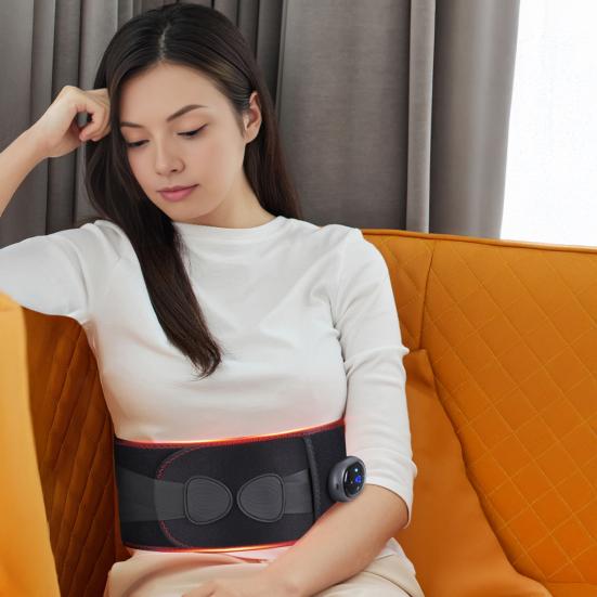 Lumbar Support Belt with Heat And Massage Adjustable Lower Back Pain Relief Wrap 3-in-1 Heating Pad And Vibration Massager