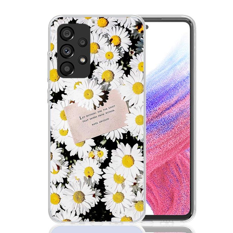 Daisy Daisies Art Floral Phone Case For Samsung Galaxy A13 A14 A15 A16 A53 A54 A55 A56 A33 A34 A35 A36 A23 A24 A25 A26 A05S A04S