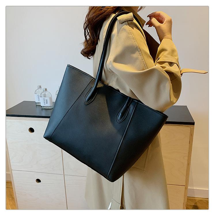 New Large Capacity Faux Leather Tote Bag for Women Office Commute Shoulder Handbag Casual Work Purse