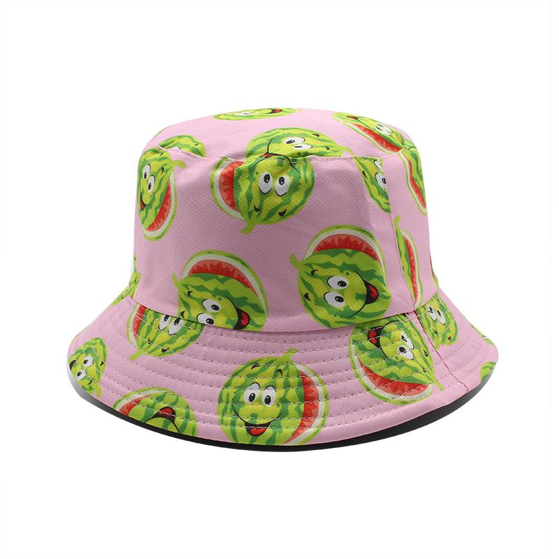 Tropical Print Fruit Pattern Bucket Hat Women Summer Lemon Sports Visor Hat Casual Pot Hat