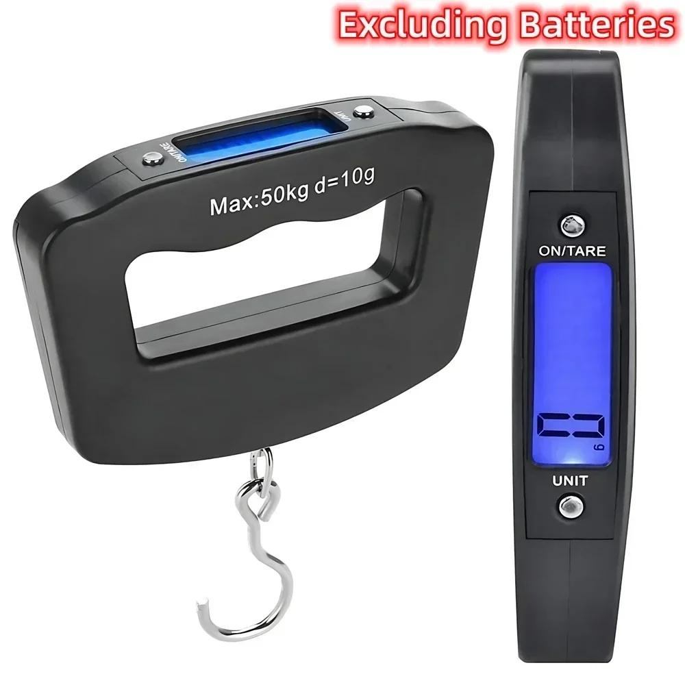 

BEPAN 50kg/110lb Portable Scale LCD Digital Luggage Suitcase Scale Handled Travel Baggage Bag Fish Weighting Hook Hanging Scales