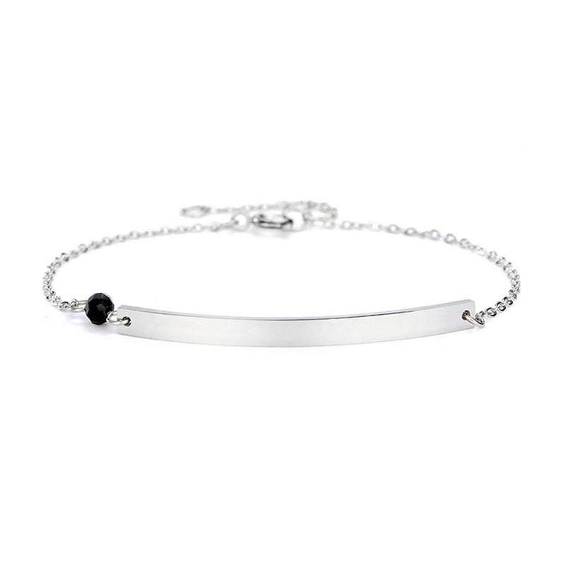 Europe and The United States Simple 316L Titanium Steel Geometric Shape Female Bracelet