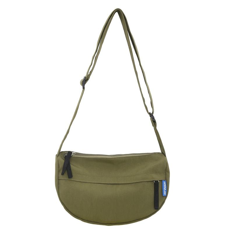 Bag Women's Casual Simple Korean Version Solid Color Fashion Women's Bag Cloth Bag Bag 2025 New Women's Shoulder Bag Messenger Bag