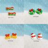 Creamy Adhesive Diy Christmas Snowman Wreath Resin Accessories For Phone Cases And Hair Accessories