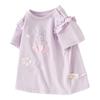 David & Bella Girls' Cartoon Cotton Short Sleeve T-Shirt