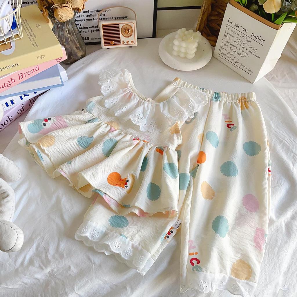 New Girls' Cartoon Sleeveless Summer Skirt Set – Cute & Breathable Two-Piece Outfit