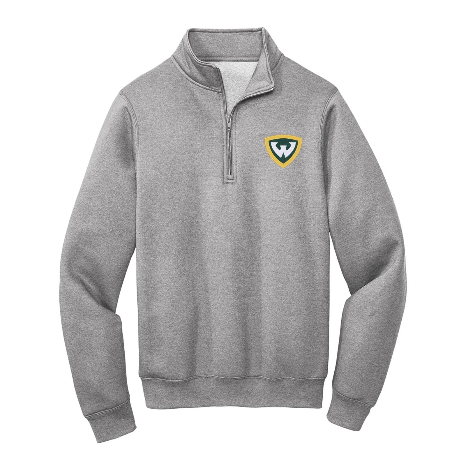 Wayne State Primary Logo EMB 1/4 Zip - Oxford M