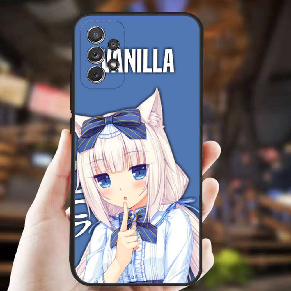 Game N-Nekopara Cute For Samsung S 25,24,23,22,30,21,10,9,Ultra,Plus,Lite,FE,4,5G Black Soft Case Phone Case