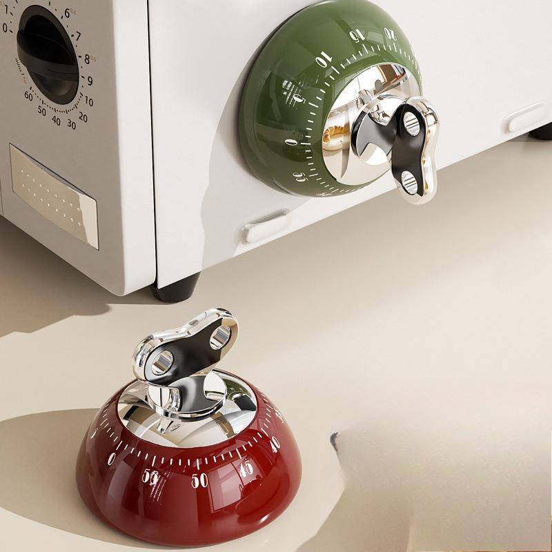 Magnetic Suction Strong Adsorption Mechanical Timer, Kitchen Timer, No Need for Drilling, Can Be Attached To The Refrigerator Table, Baking Timer