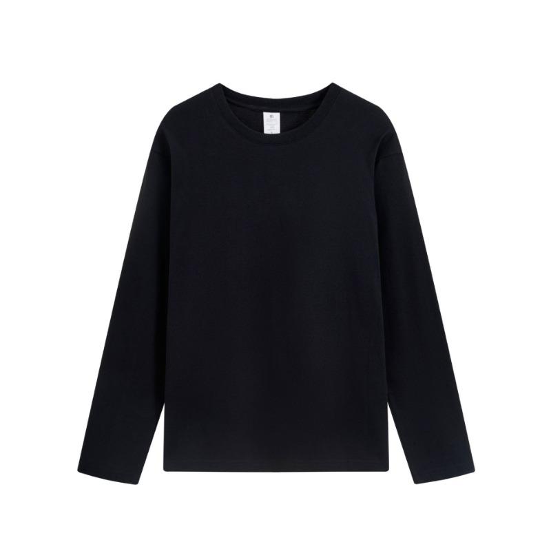 New Round Neck Loose Tees Long Sleeve T-shirt 12 Solid Color Cotton White T-shirt High Quality Oversized Tees Plus Size S-5XL