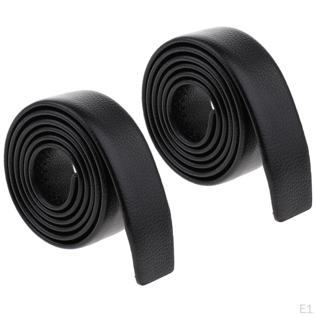 2-pack Men's Replacement Automatic Leather Belts Belt Straps Without