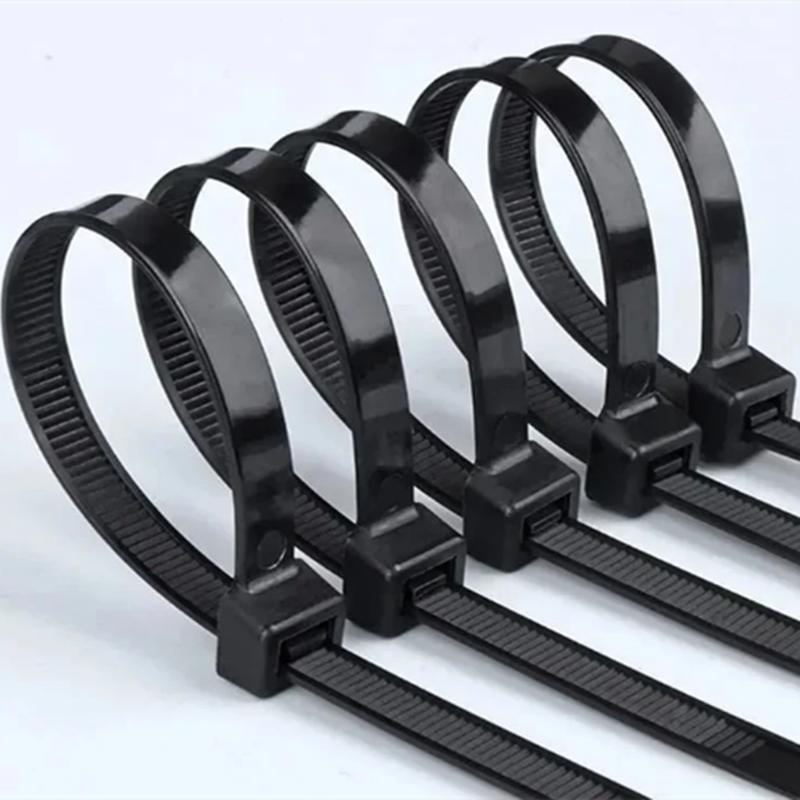 100Pcs Nylon Cable Ties Self-locking Cord Ties Straps Adjustable Cables Fastening Loop Home Office Wire Zip Ties