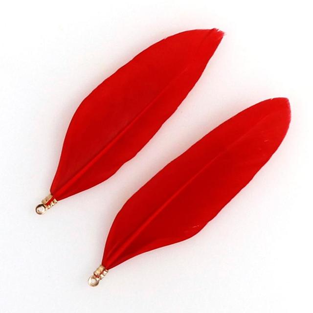 20 stk/pose 17 farger Naturlig gåsefjær Charms Anheng Ørepynt Charms For Diy Halskjede Armbånd Smykker Making 60 -70cm