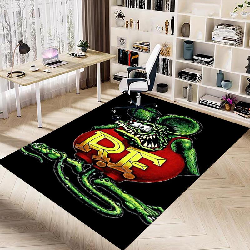 1 stuks Rat Fink Tapijt, Kantoortapijt Buitentapijt Huisdecoratie Vloerkleed Festival