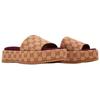 GG Slide Sandal Monogram Beige Brick Red Women's 573018 KQW00 8366