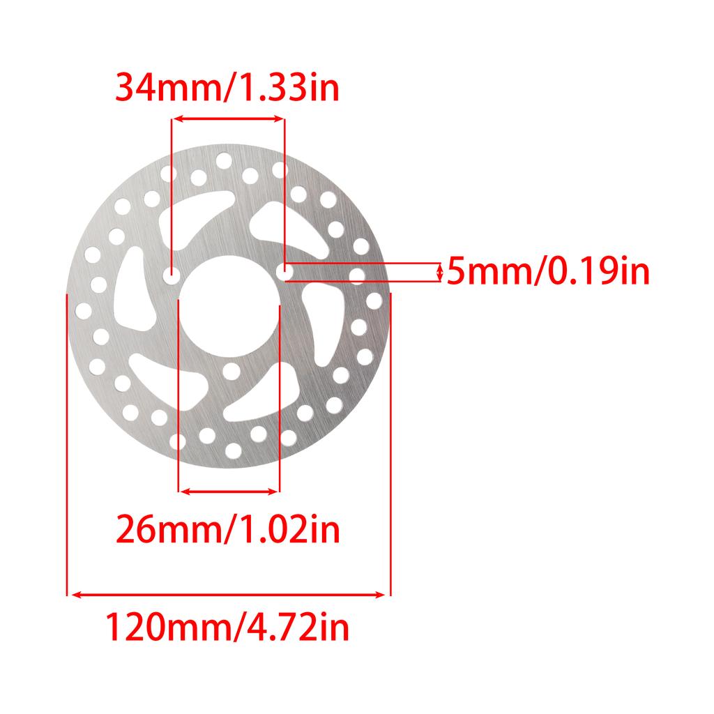 Elektrischer Roller Motorrad 120mm 140mm 3-Loch Bremsscheibe Edelstahl CNC Zubehör für 47cc 49cc 50cc 2T ATV Mini Moto