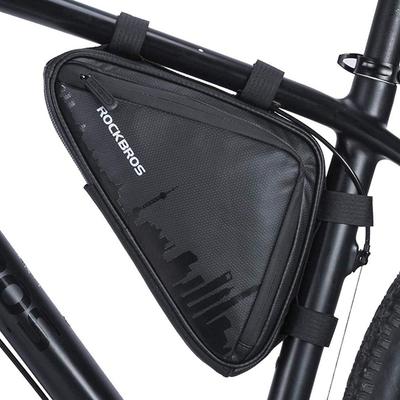 Waterproof Bike Bag with Velcro Attachment To the Frame, Black