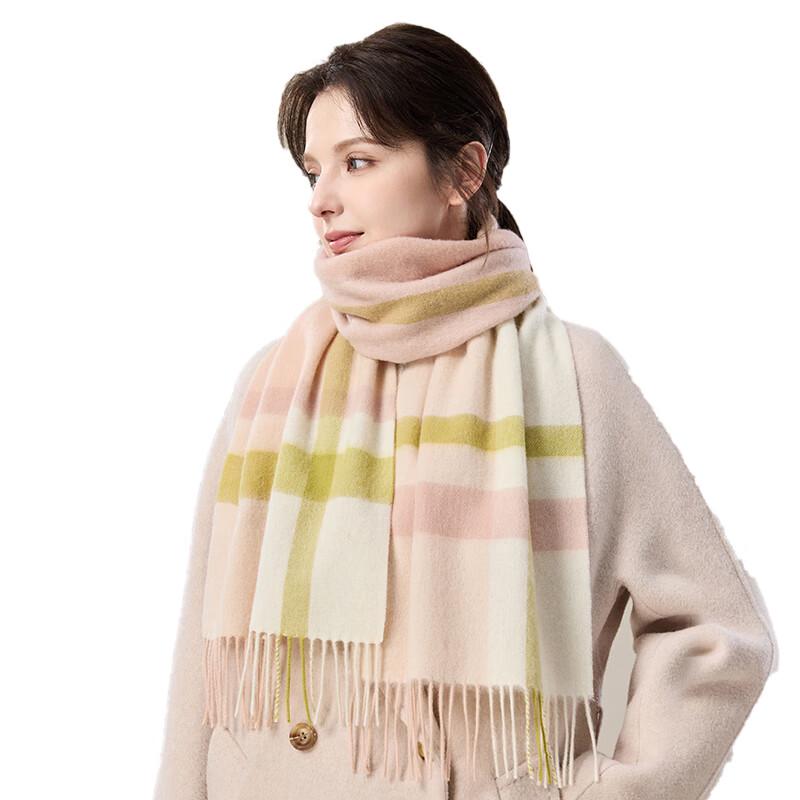 JIUMU Fular și șal de iarnă din lână pură pentru femei