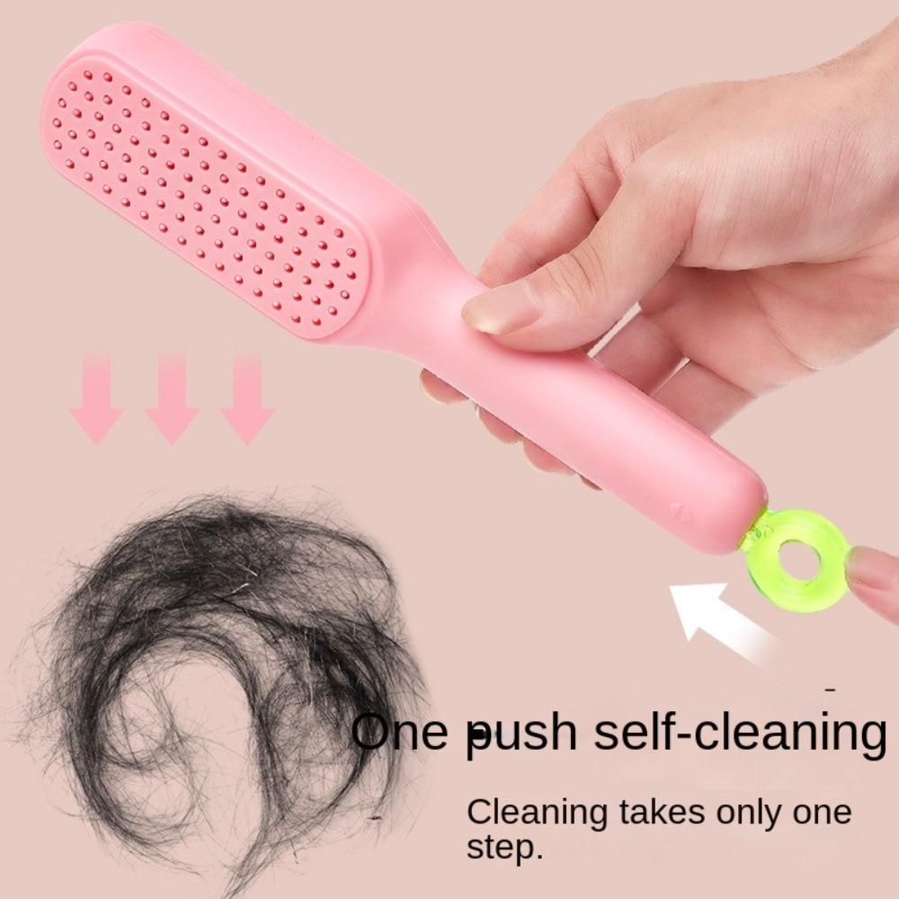 with Mirror Self Cleaning Hair Comb Anti-static Massage Hair Brush New Magic Retractable Comb