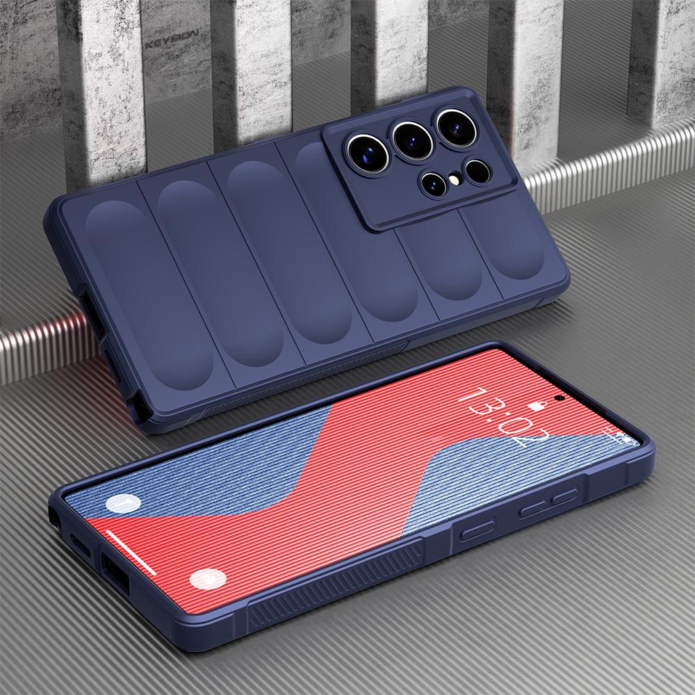 KEYSION Shockproof Matte Case for Samsung S25 Ultra 5G S25+ Plus Anti-skid Soft Silicone Phone Back Cover for Galaxy S24 FE 5G