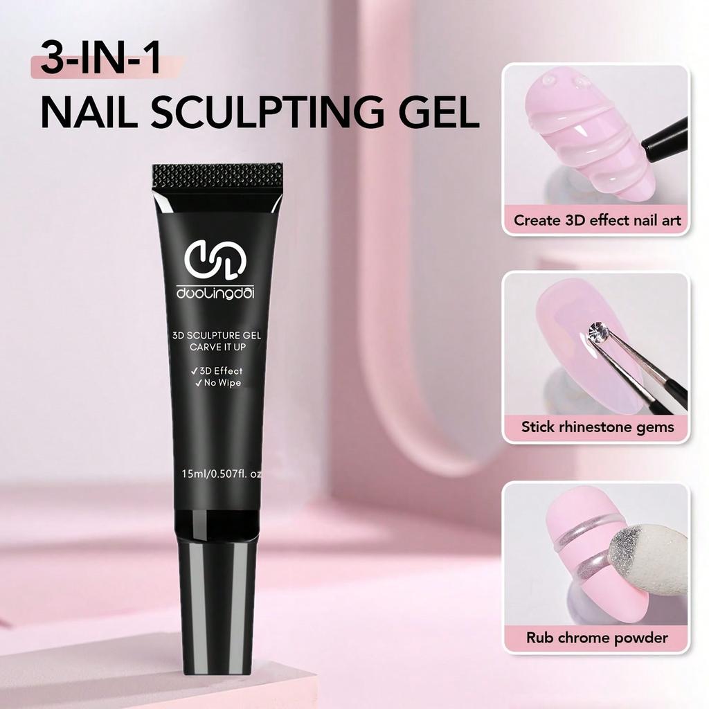 3D Gel Nail Art Modeling Gel, Suitable For Nail Design DIY Nail Art For Painting, Molding, Sculpting And Halloween Decoration