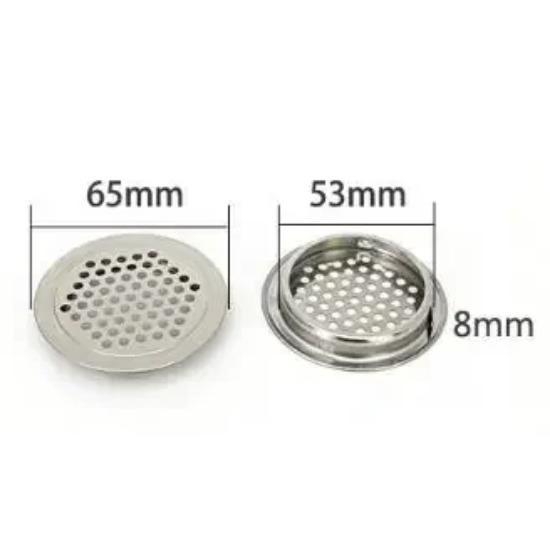 

10 шт. Круглый воздуховод для шкафа, вентиляционное отверстие диаметром 19-53 мм, стальная жалюзи, сетка, декоративная заглушка для отверстия, решетка для шкафа, вентиляционные системы