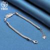 925 Sterling Silber Netzschlangen-Herz-Kettenarmband-Schmuck