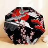 1pc Japanese Cranes Automatic Folding Umbrella, Heavy Duty 8 Rib Iron Frame,  Suitable for Travel, Daily Use, Birthday, Decor Gift m0104014