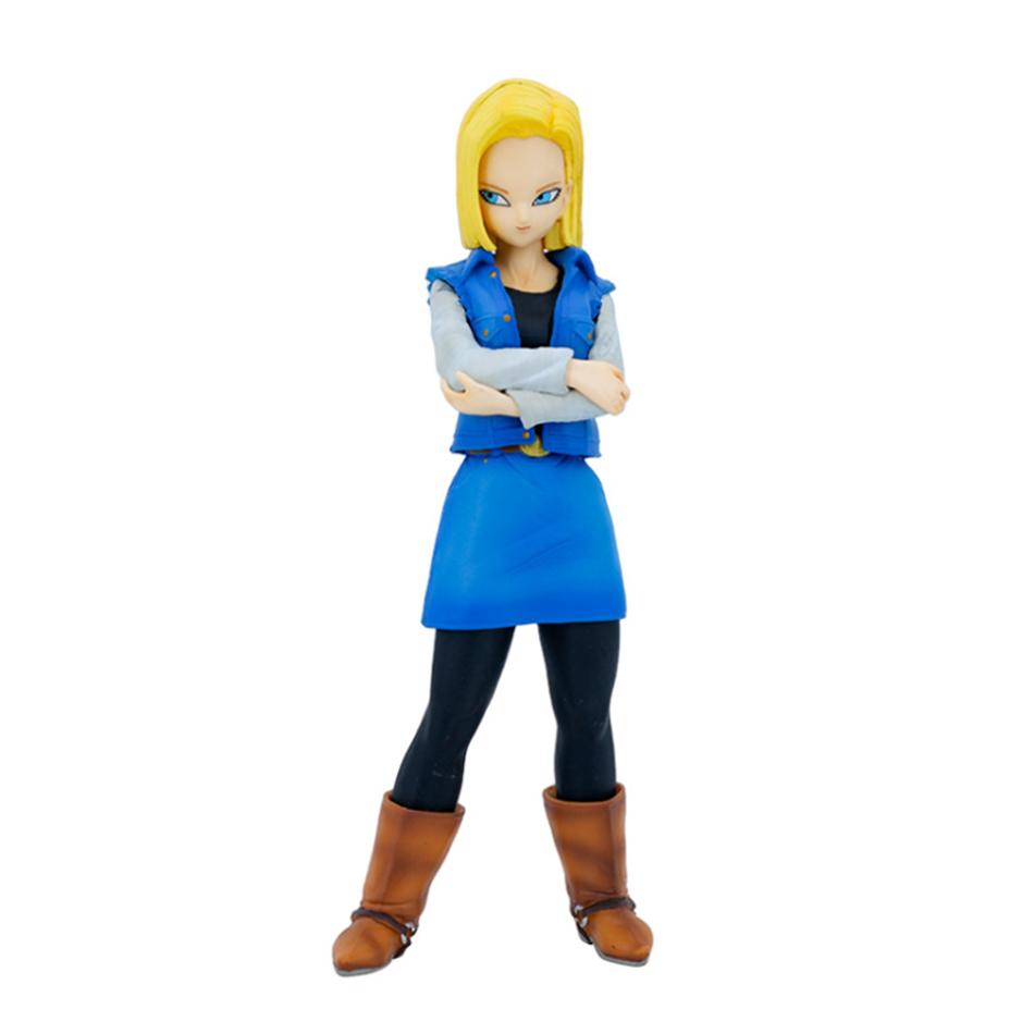 Anime Statuette Dragon Ball Z Android 17 18 Figure Pvc Action Figures Statue Decoration Desktop Anime Collection Peripheral Toys