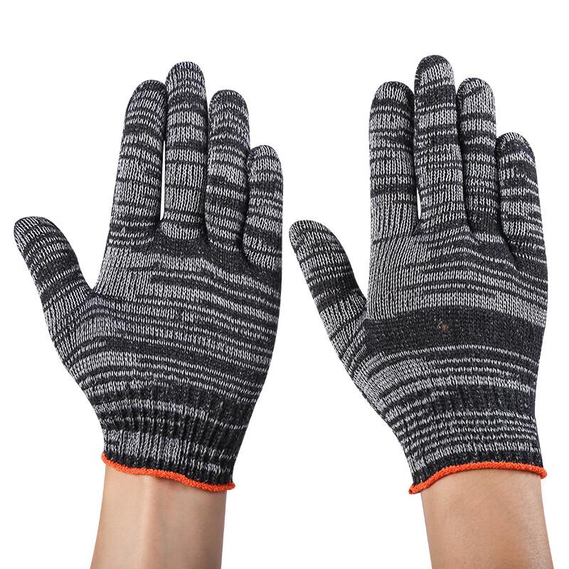 JIAQILI Economical Thin Grey Cotton Work Gloves, 96 Pairs
