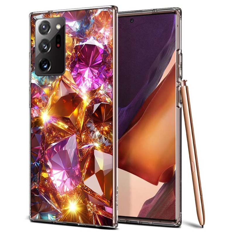 Shining and Dazzling Diamond Gemstones Phone Case for Samsung A55 A35 A25 A15 A07 A05S A16 A17 A26 A36 A37 A56 A57 Galaxy Note 2