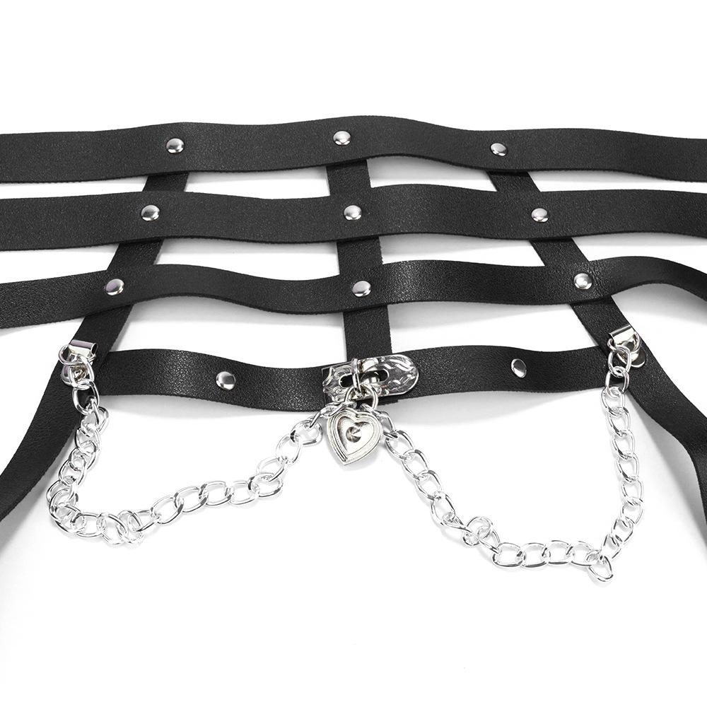 

Веселый Пояс Хэллоуин Женский Цельный Металлическая Цепь Bondage Лаура Панк Пояс 60-80cm чёрный