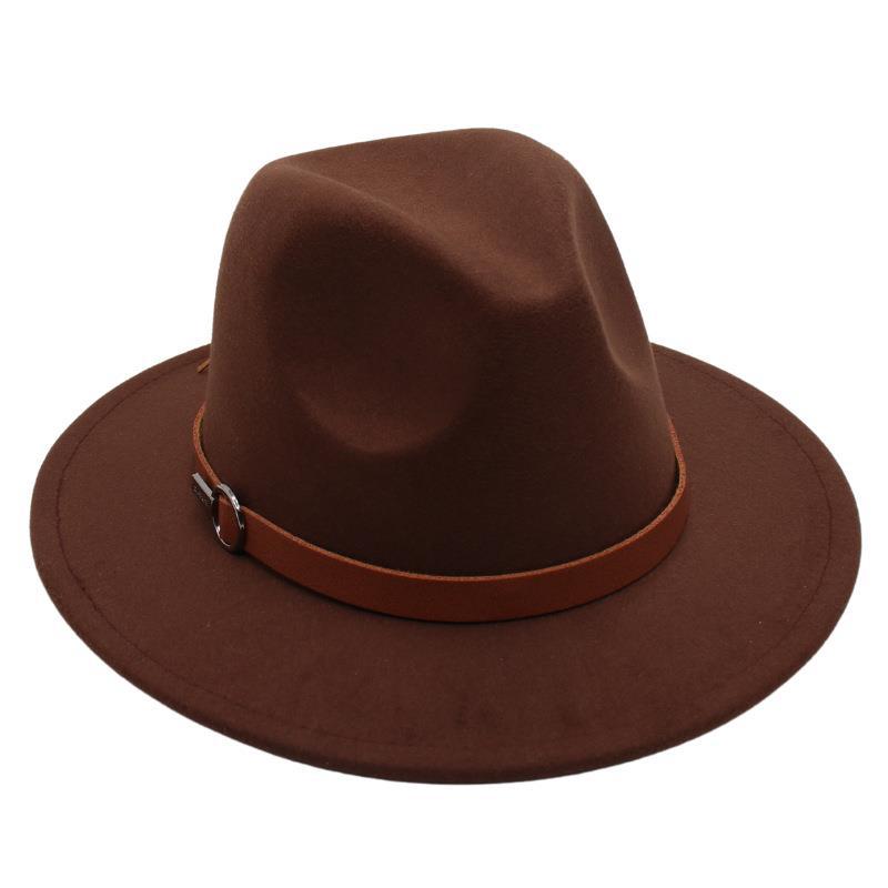 S New Retro British Top Hatsmall Belt Felt Hat Autumn And Winter European And American Jazz Hat Ins Style