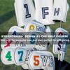 Golf Iron Cover Aliennana Golf Club Head Cover for Irons Set of 10 NEVER SAY IMPOSSIBLE Counted Luxury Embroidery Simple Iron Cover for Women and Men