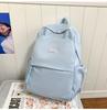 Schoolbag Korean low saturation peach pink schoolbag Junior high school student Harajuku daily travel shopping school backpack