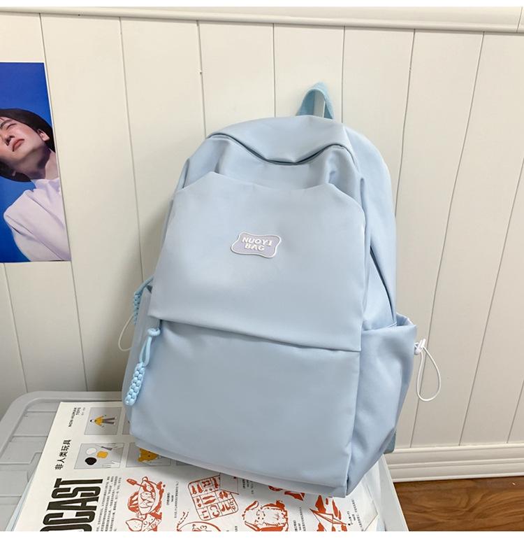 Schoolbag Korean low saturation peach pink schoolbag Junior high school student Harajuku daily travel shopping school backpack