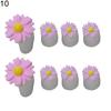 8st Blomma Runt Hjärta Silikon Tå Separatorer Divider Spacers Nail Art Tool