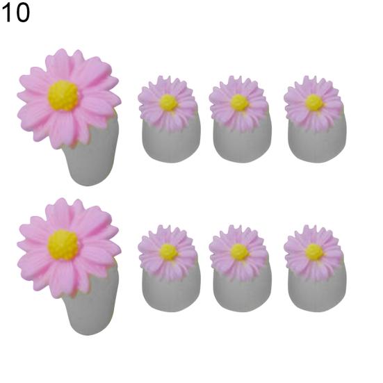 8st Blomma Runt Hjärta Silikon Tå Separatorer Divider Spacers Nail Art Tool